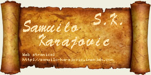 Samuilo Karajović vizit kartica